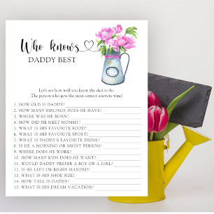 Jarra de flores - Quem conhece melhor o papai?