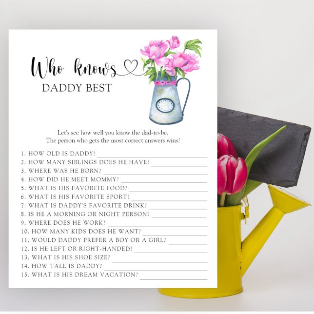 Jarra de flores - Quem conhece melhor o papai? (Criador carregado)