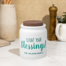 Conte suas bençãos Jar Personalizado