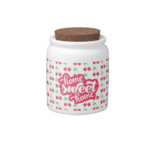 Home Sweet Home Red Cherry Patterno