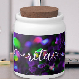 Jarro De Doces Jar de Mesa Reparada Roxo Escuro
