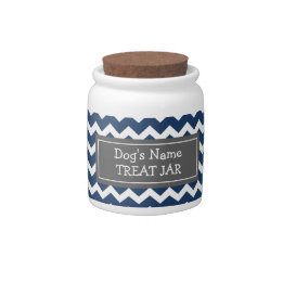 Jarro De Doces Jar de Padrão de Cachorro Branco Azul