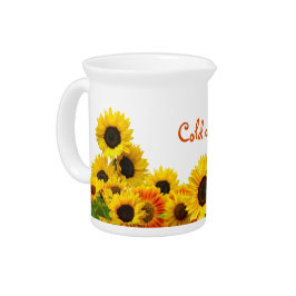 Jarro Sunflower milk Jug Tea Time Porcelana Branca