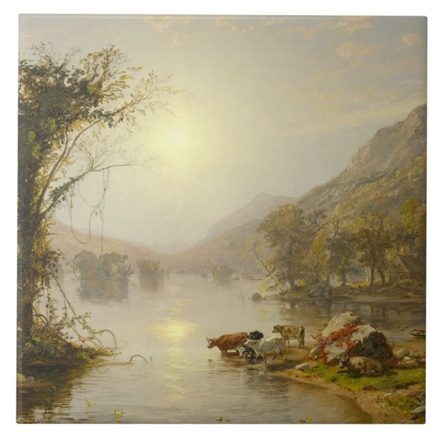Jasper Francis Cropsey - outono no lago Greenwood (Frente)
