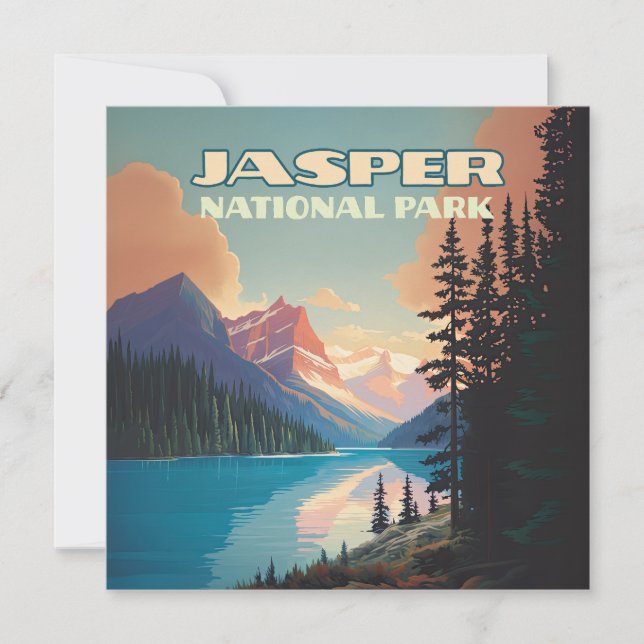 Jasper National Park Alberta Canada Rockies Card (Frente)