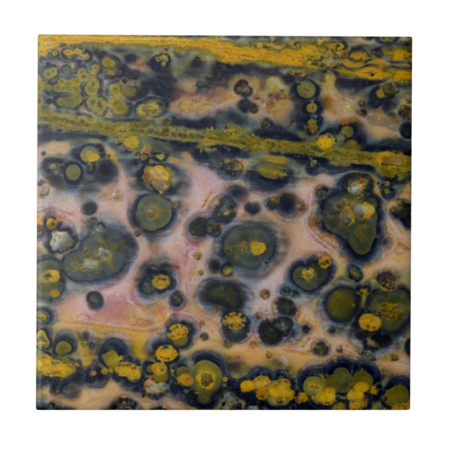 Jasper Oceano com manchas amarelas (Frente)