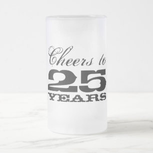 Jateado 25o Presente de vidro da caneca de cerveja do