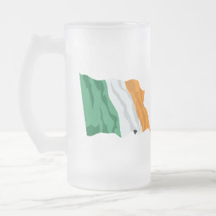 Jateado Bandeira da Caneca de cerveja de vidro Fosco da Ir