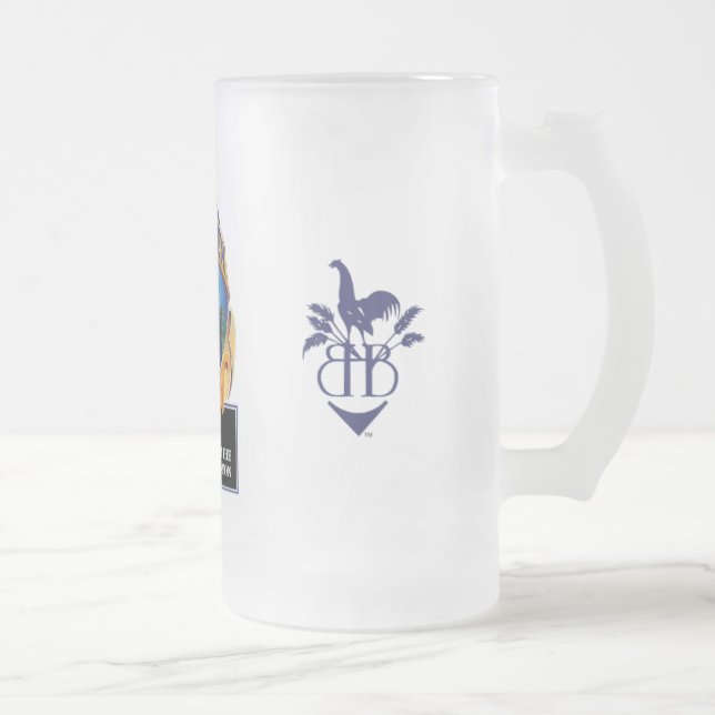 Jateado Caneca azul do vidro de fosco da cerveja da (Direita)