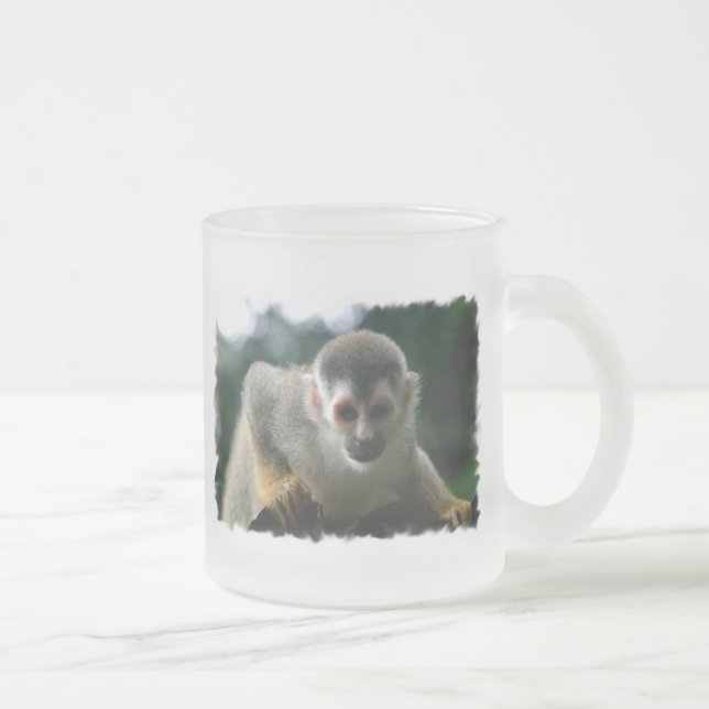 Jateado Caneca de café de vidro do macaco de aranha (Direita)