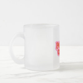 Jateado caneca de café de vidro fosco