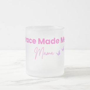 Jateado Caneca de Café de Vidro Fosco Grace Me Fez Mãe