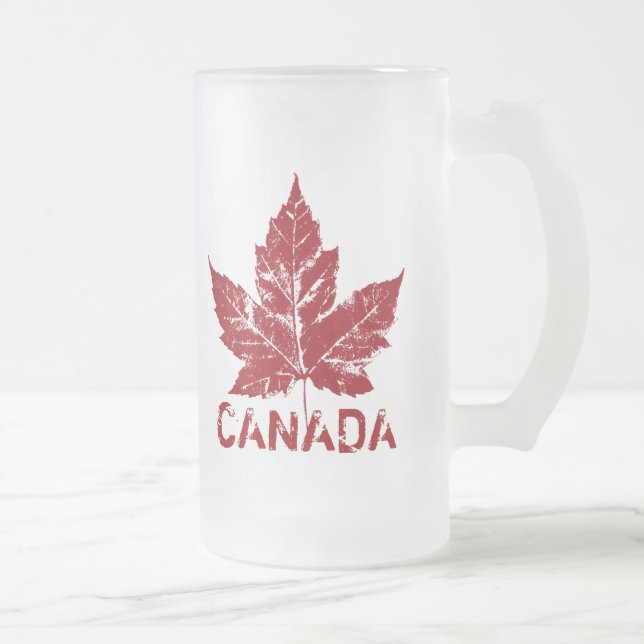 Jateado Caneca de Canadá do vidro de cerveja da lembrança (Direita)