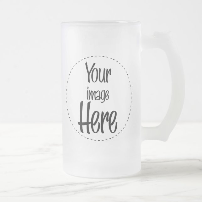 Jateado Caneca de cerveja de vidro alta - personalizada - (Direita)
