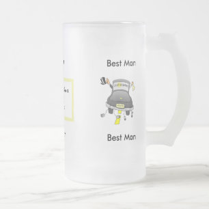 Jateado Caneca de cerveja de vidro da festa de casamento