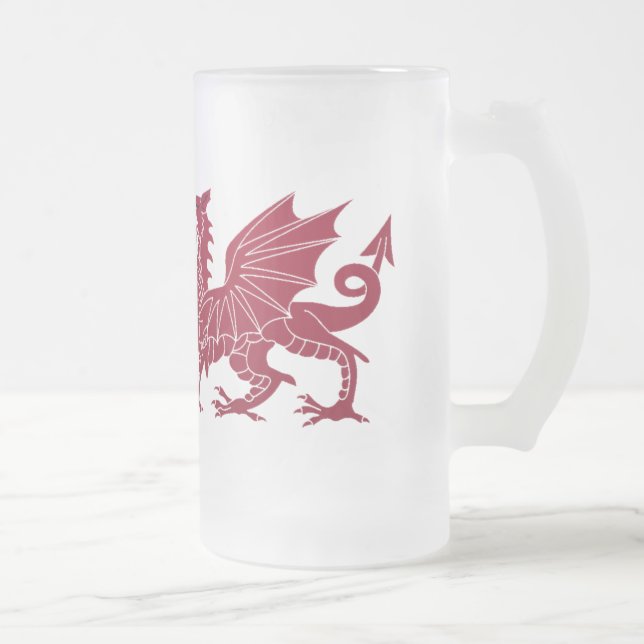 Jateado Caneca de cerveja de vidro do dragão medieval (Direita)