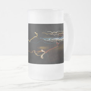 Jateado caneca de cerveja de vidro fosco black shooter