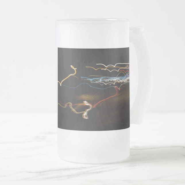 Jateado caneca de cerveja de vidro fosco black shooter (Frente Esquerda)