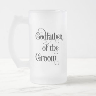 Jateado Caneca de Cerveja de Vidro Fosco Padrinho do Noivo