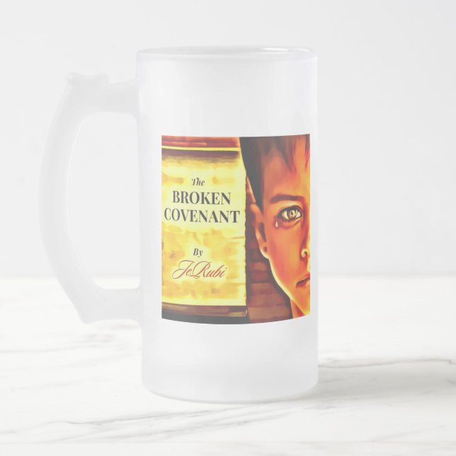 Jateado Caneca de cerveja de vidro fosco The Broken Covena (Esquerda)
