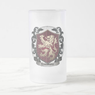 Jateado Caneca de cerveja do vidro de fosco (16 onças)