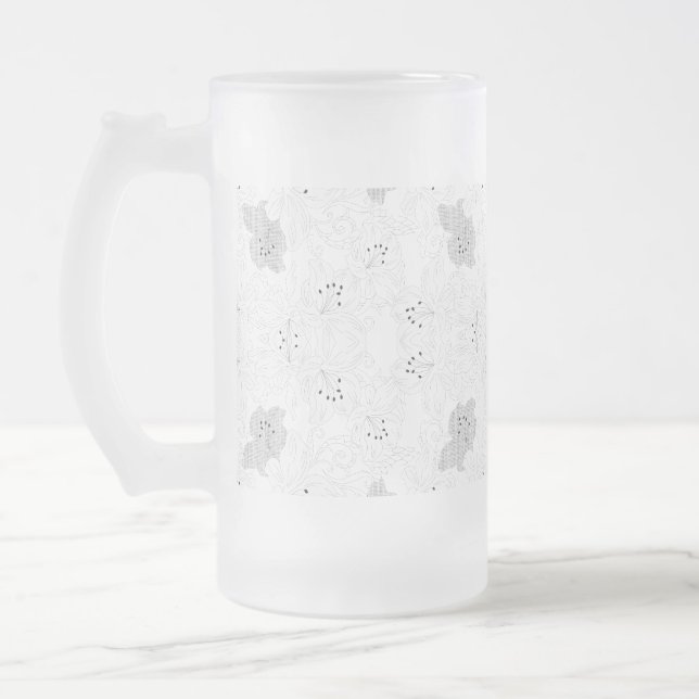 Jateado Caneca de vidro fosco | Café, Chá e Cerveja (Esquerda)