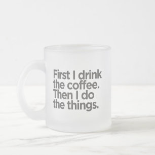 Jateado Caneca de Vidro Fosco Café Primeiro