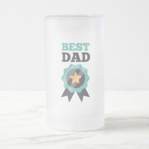 Jateado Caneca de Vidro Fosco Melhor Pai Cerveja