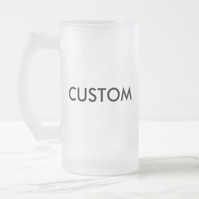 Jateado Caneca do vidro de cerveja 16oz do fosco do (Esquerda)