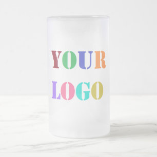 Jateado Modelo de Caneca de Vidro para Cerveja com Logotip