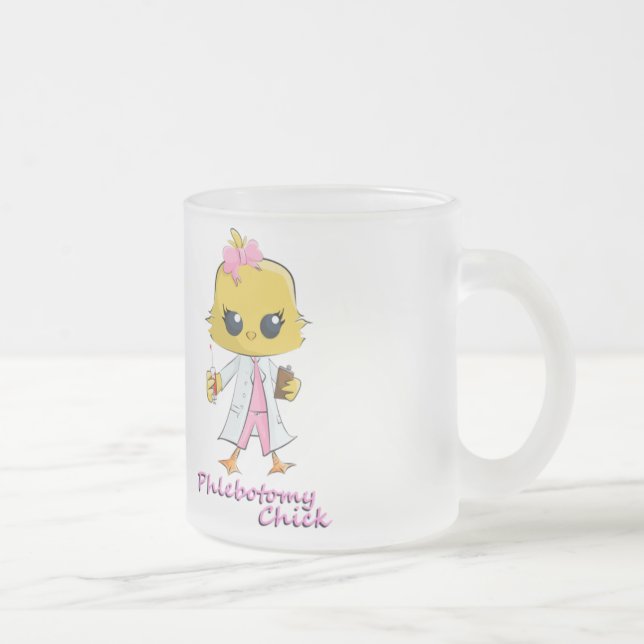 Jateado Pintinho da flebotomia caneca de café do vidro de (Direita)