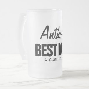 Jateado Presente de caneca de cerveja de vidro fosco perso