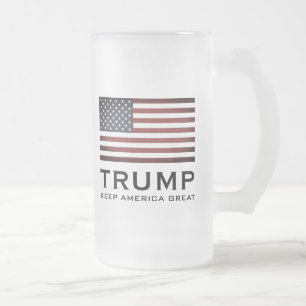 Jateado Vidro de caneca de cerveja de cerveja Trump - Keep