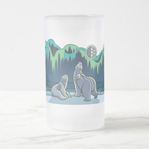 Jateado Vidro do urso das nações da caneca de cerveja da