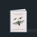 Jato de Combatente | Bar de fotos Mitzvah Cartões<br><div class="desc">Obrigado seu Bar Mitzvah convidados com seu próprio cartões de agradecimentos fotográfico. Apresentando um tema de caça com espaço para escrever um dentro de mensagem. Adicione sua escolha de personalização. Essas placas projetadas profissionalmente são rapidamente personalizáveis. Adicione seu texto personalizado a este design usando as caixas "Editar este modelo design"...</div>