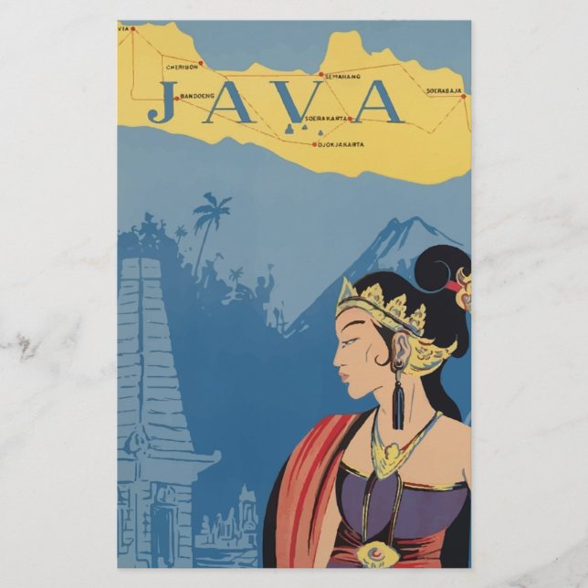 Java Indonesia de viagens vintage (Frente)