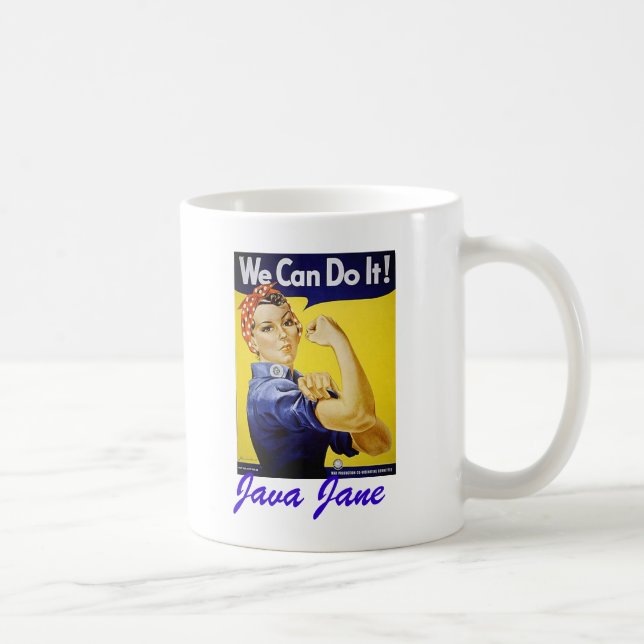 Java Jane "nós podemos fazê-lo!" Caneca (Direita)