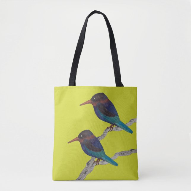 Javan Kingfishers em um Saco de Tote (Frente)