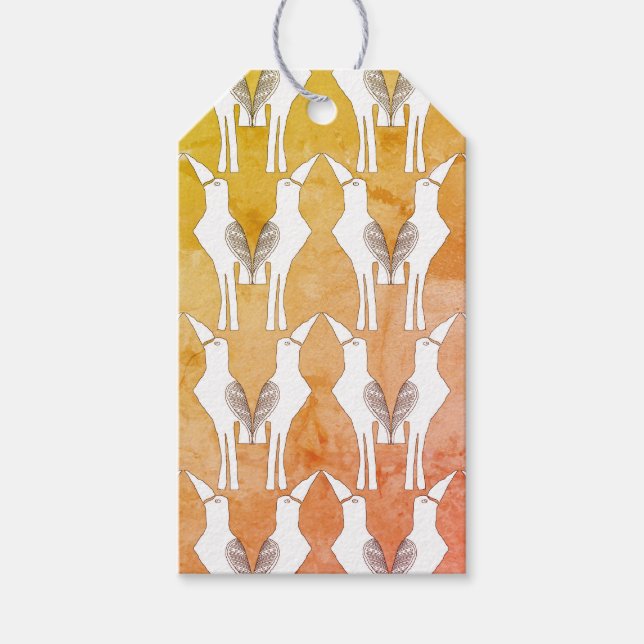 Javan Myna Bird - Etiqueta de presente decorativa (Frente)