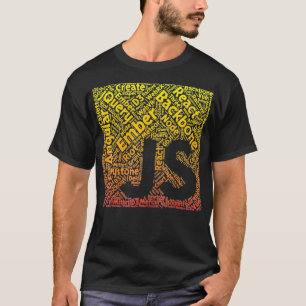 JavaScript Camisa JS Framework Laranja Amarelo Gra