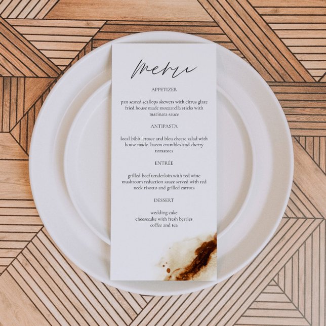 JAYLA Boho Terracotta Burnt Orange Rust Menu (Criador carregado)