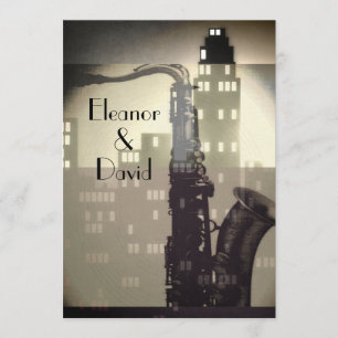 Jazz Age Art Deco convites personalizados para cas