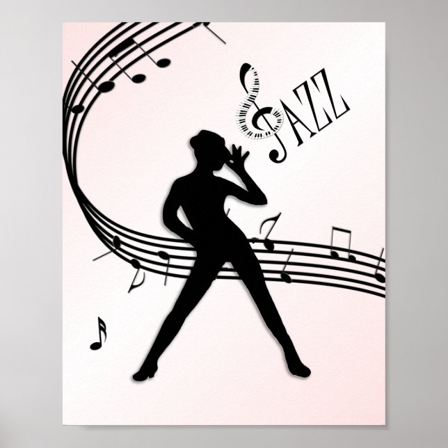 Jazz Dance Pink Music Poster (Frente)