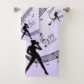 Jazz Dance Purple Music Bath Toalha