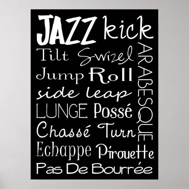 Jazz Dance Subway Art Poster (Frente)