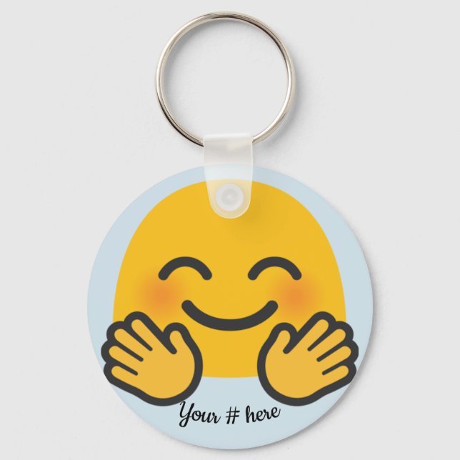 Jazz mãos Chaveiro personalize sua etiqueta de ide (Frente)