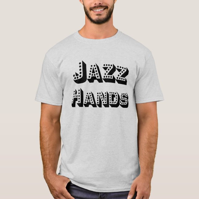 Jazz Mãos T Camisa - Letra Negra (Frente)