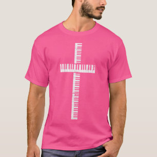 Jazz Piano Camisa Christian Cross Jesus Keys Gift