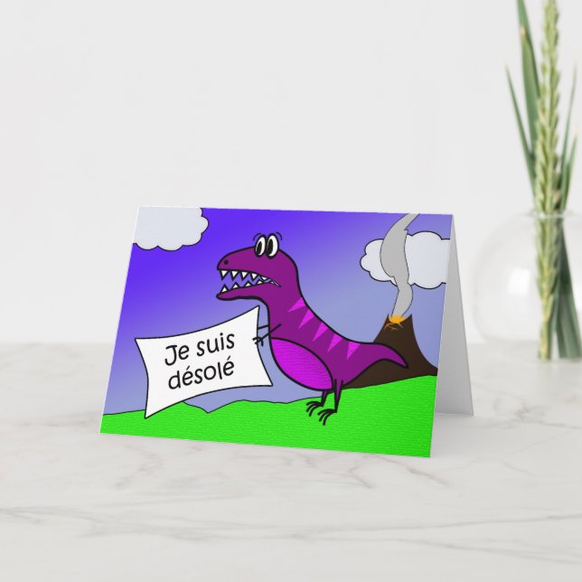 Je suis désolé, sinto muito pelo cartão de desculp (Frente)