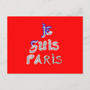 Je Suis Paris Eu adoro o Cartão Postal de Paris Ho